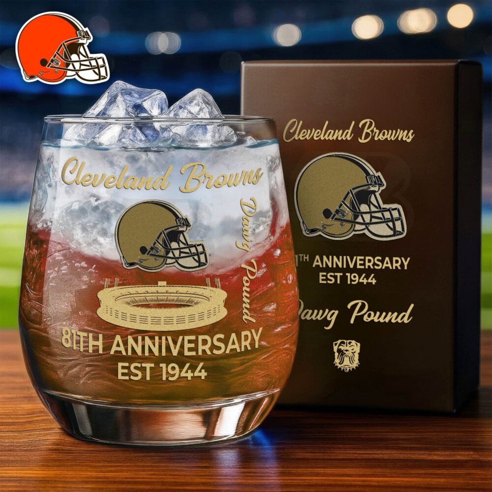 Cleveland Browns | Premium NFL Legacy Celebration Whiskey Glass NY