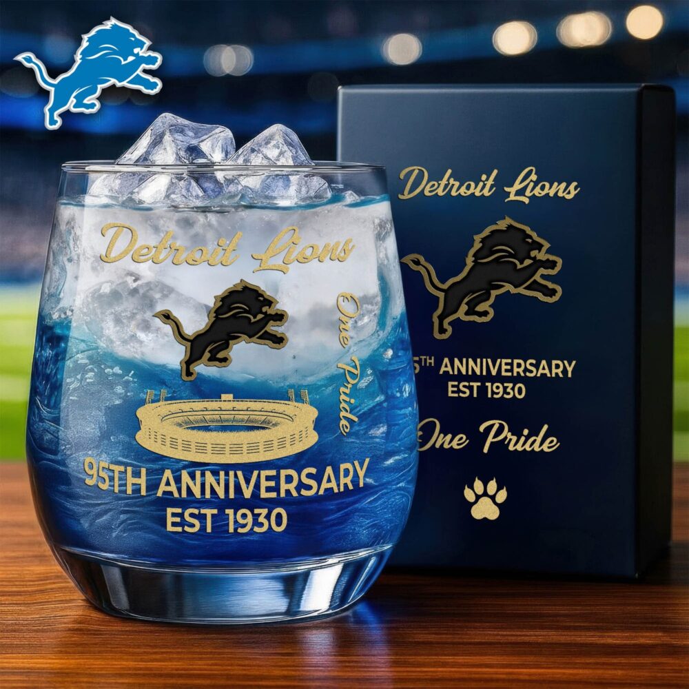 Detroit Lions | Premium NFL Legacy Celebration Whiskey Glass NY