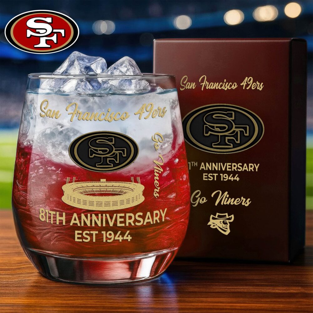 San Francisco 49ers | Premium NFL Legacy Celebration Whiskey Glass NY