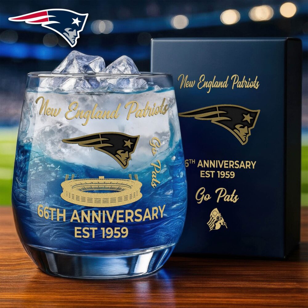 New England Patriots | Premium NFL Legacy Celebration Whiskey Glass NY
