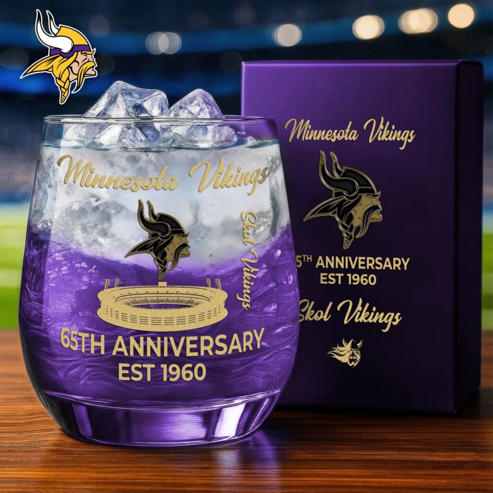 Minnesota Vikings | Premium NFL Legacy Celebration Whiskey Glass NY