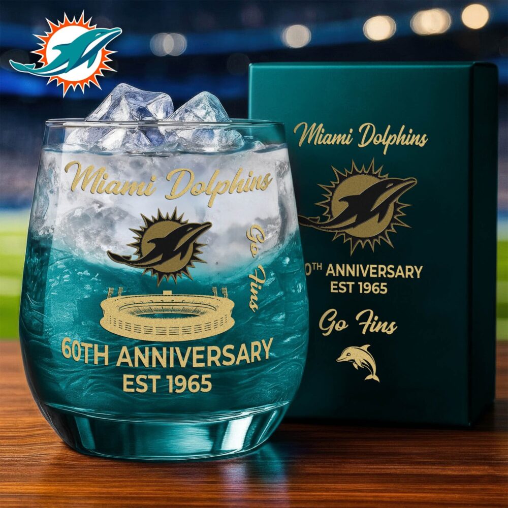 Miami Dolphins | Premium NFL Legacy Celebration Whiskey Glass NY