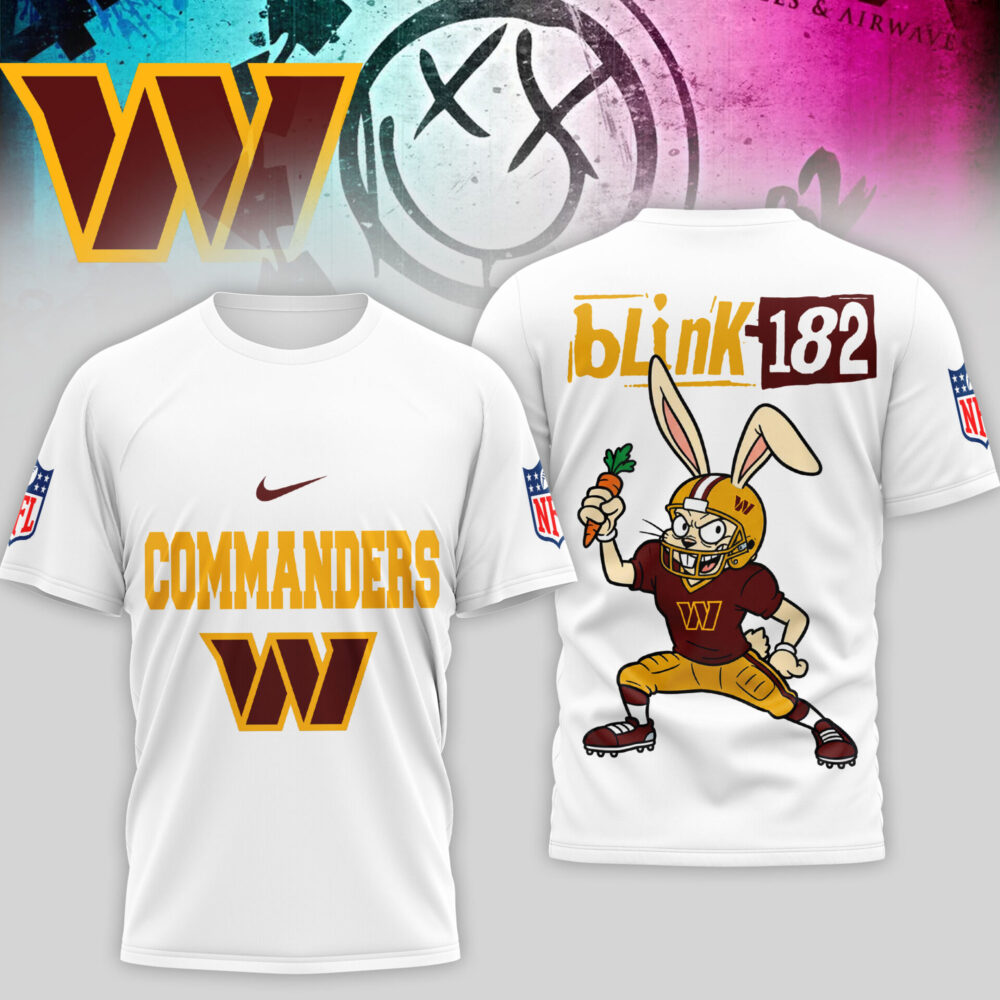 Washington Commanders | Premium NFL Blink-182 3D Shirt TD