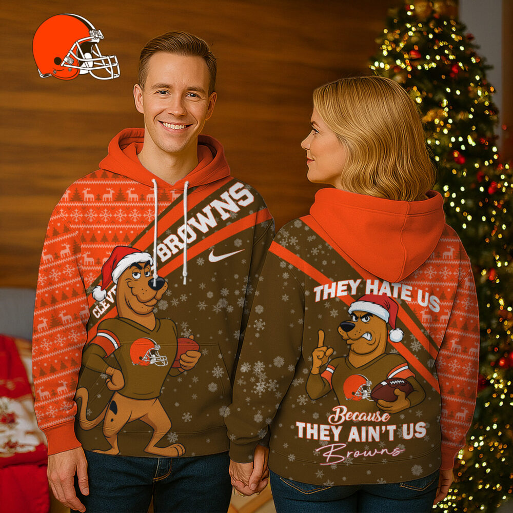 Cleveland Browns | Premium NFL Funny Christmas Scooby Doo 3D Hoodie