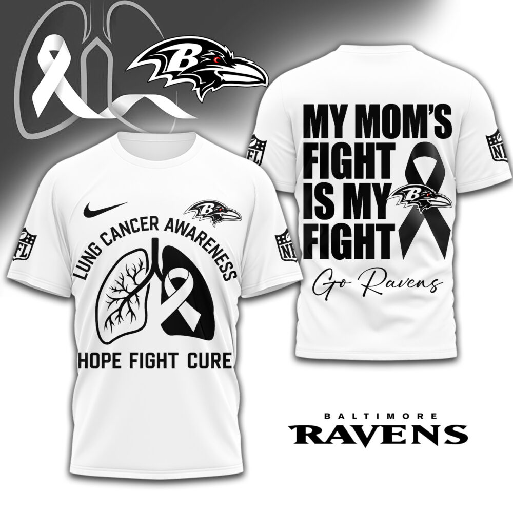 Baltimore Ravens | Premium NFL Lung Cancer 3D Shirt TD