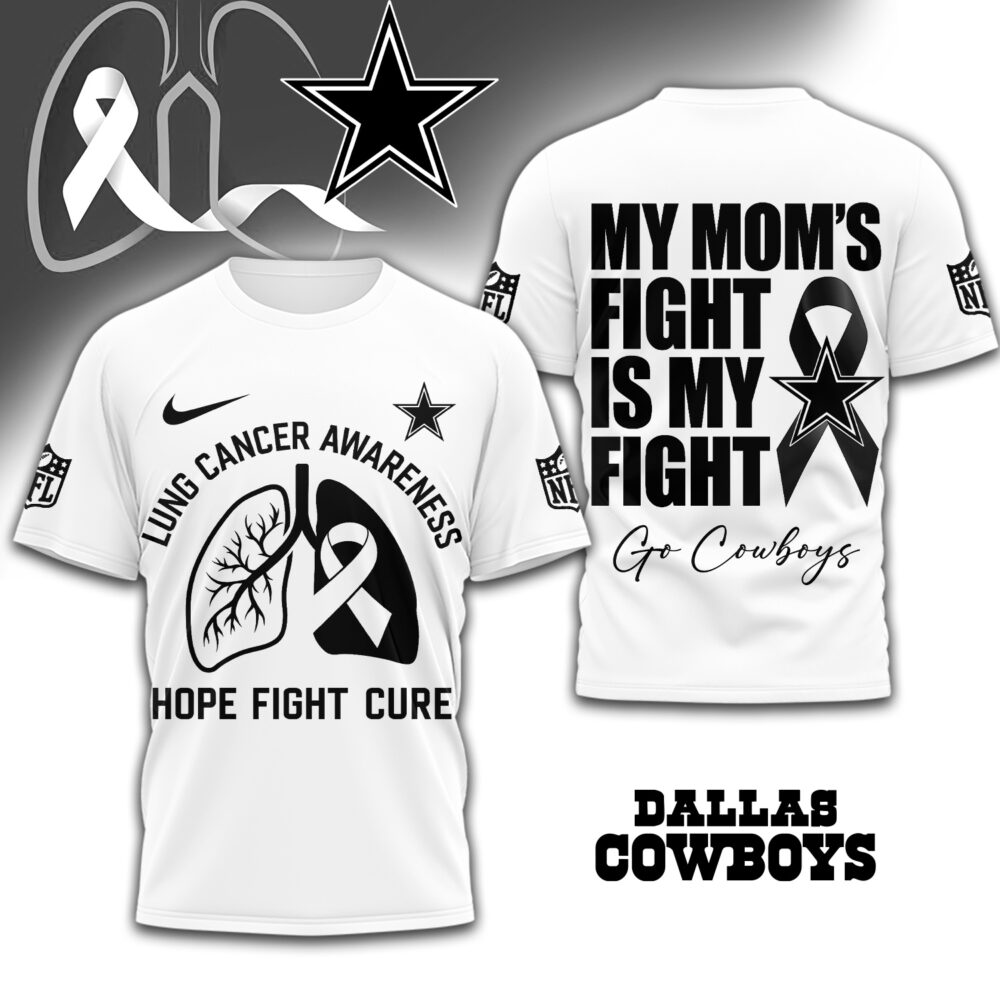 Dallas Cowboys | Premium NFL Lung Cancer 3D Shirt TD