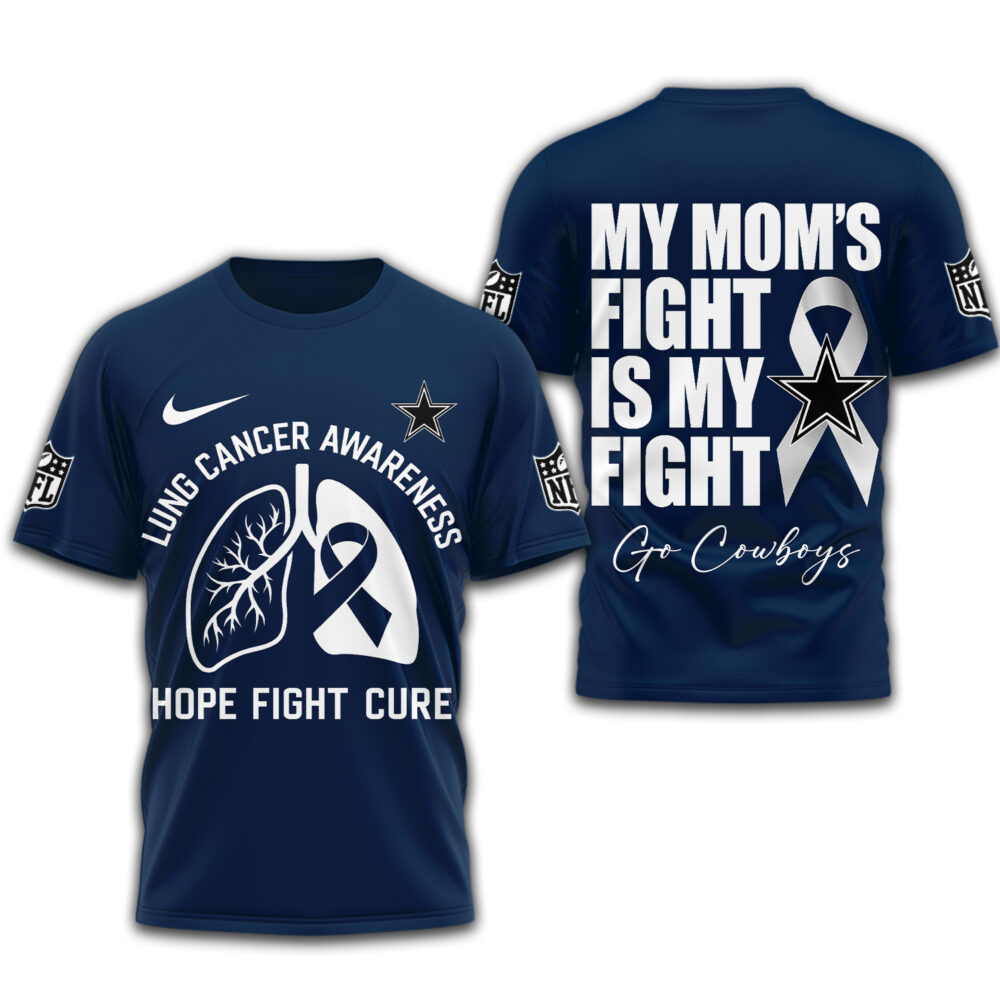 Dallas Cowboys | Premium NFL Lung Cancer 3D Shirt TD
