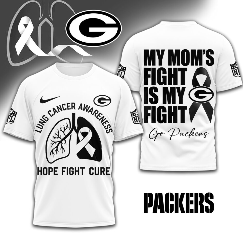 Green Bay Packers | Premium NFL Lung Cancer 3D Shirt TD