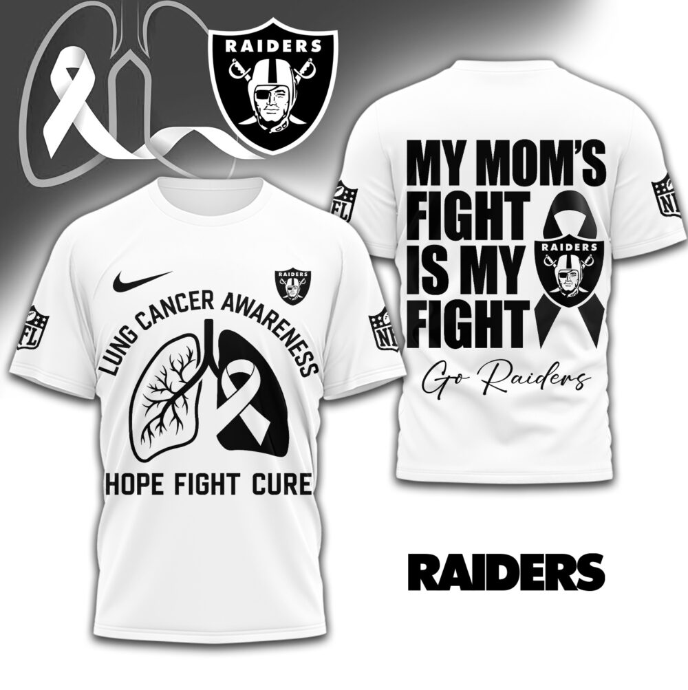 Las Vegas Raiders | Premium NFL Lung Cancer 3D Shirt TD