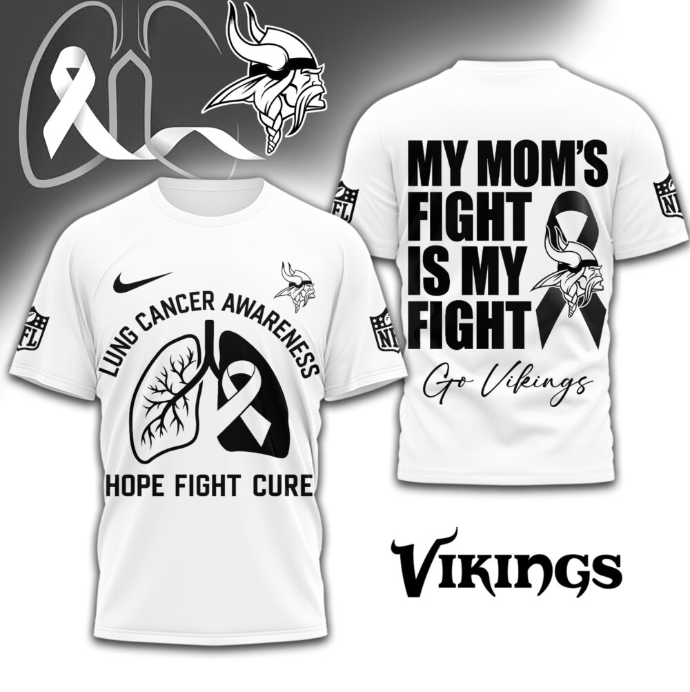 Minnesota Vikings | Premium NFL Lung Cancer 3D Shirt TD