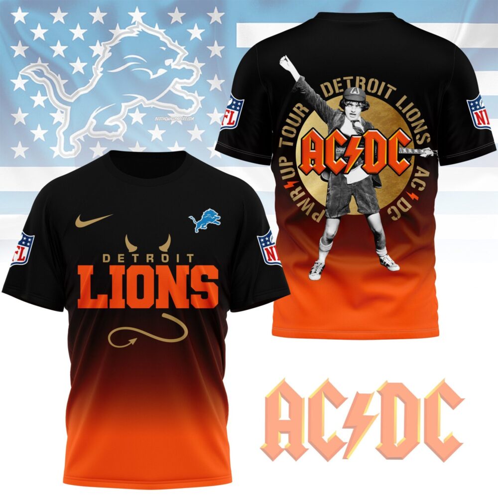 Detroit Lions | Premium ACDC Fan 3D Shirt NY