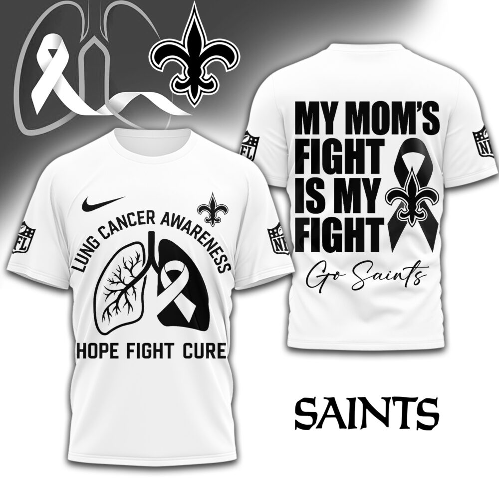 New Orleans Saints | Premium NFL Lung Cancer 3D Shirt TD