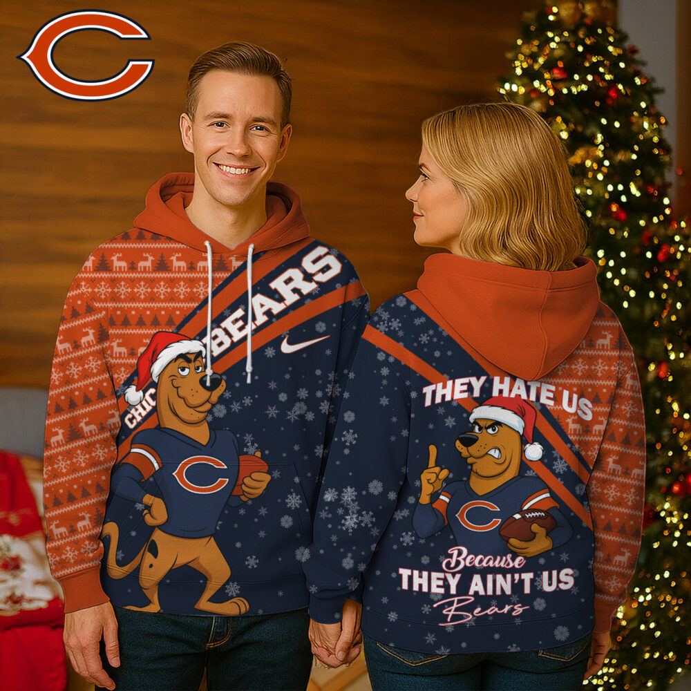 Chicago Bears | Premium NFL Funny Christmas Scooby Doo 3D Hoodie
