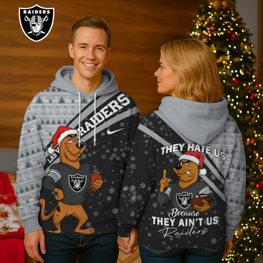 Las Vegas Raiders | Premium NFL Funny Christmas Scooby Doo 3D Hoodie