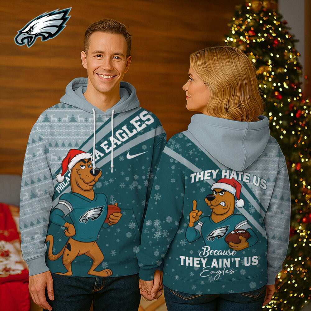 Philadelphia Eagles | Premium NFL Funny Christmas Scooby Doo 3D Hoodie