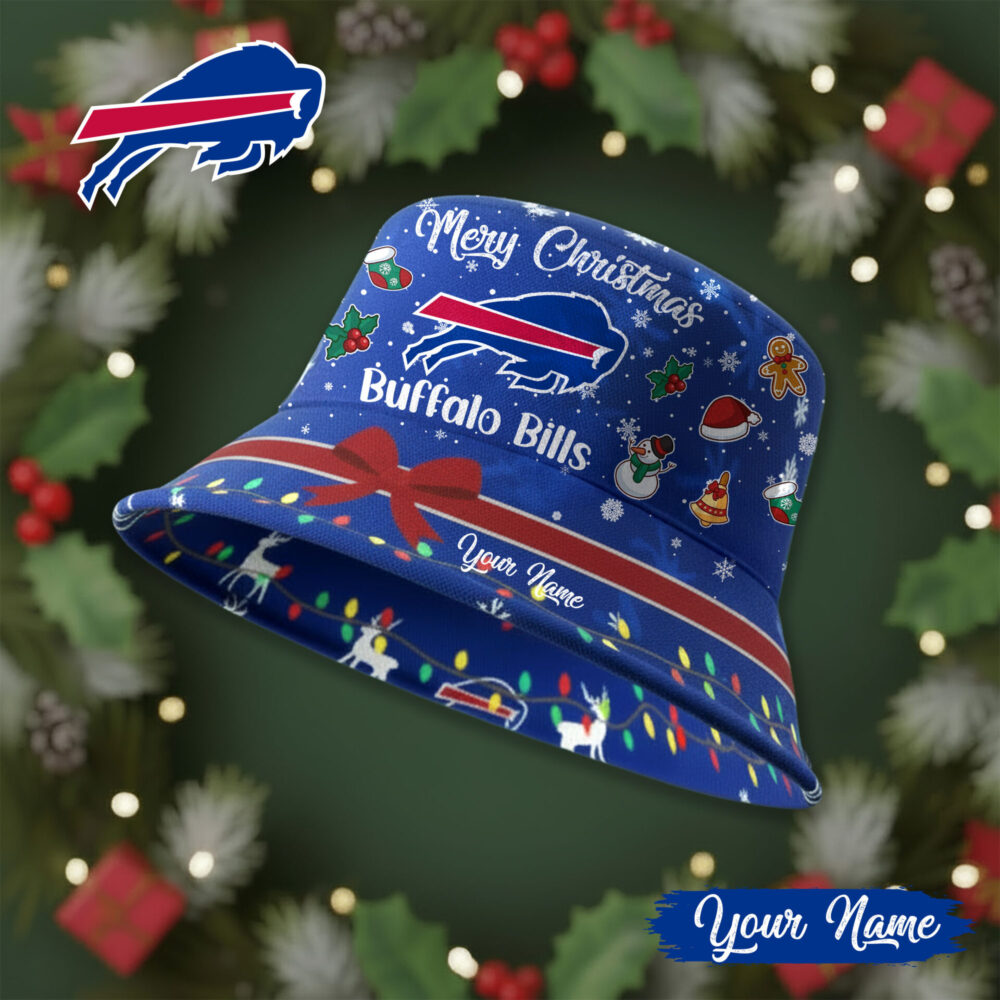 Buffalo Bills | Premium NFL Merry Christmas Bucket Hat TD