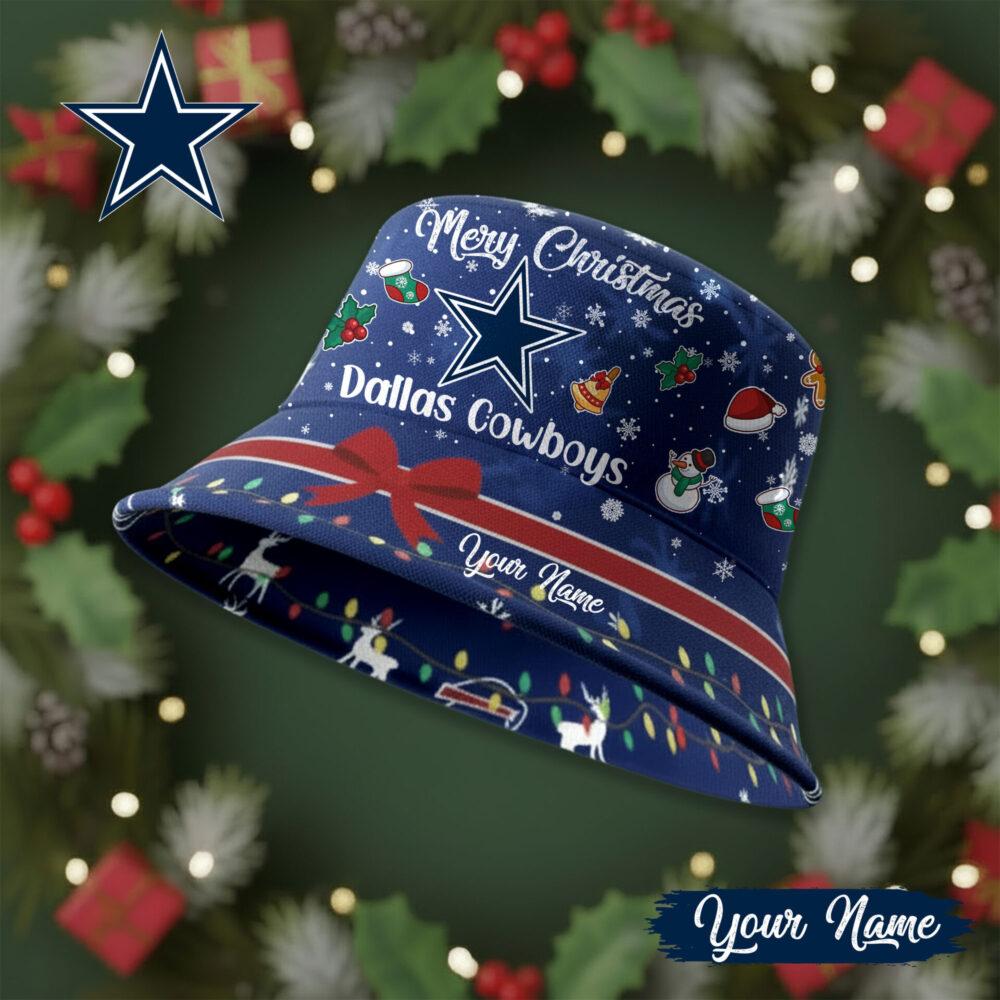 Dallas Cowboys | Premium NFL Merry Christmas Bucket Hat TD