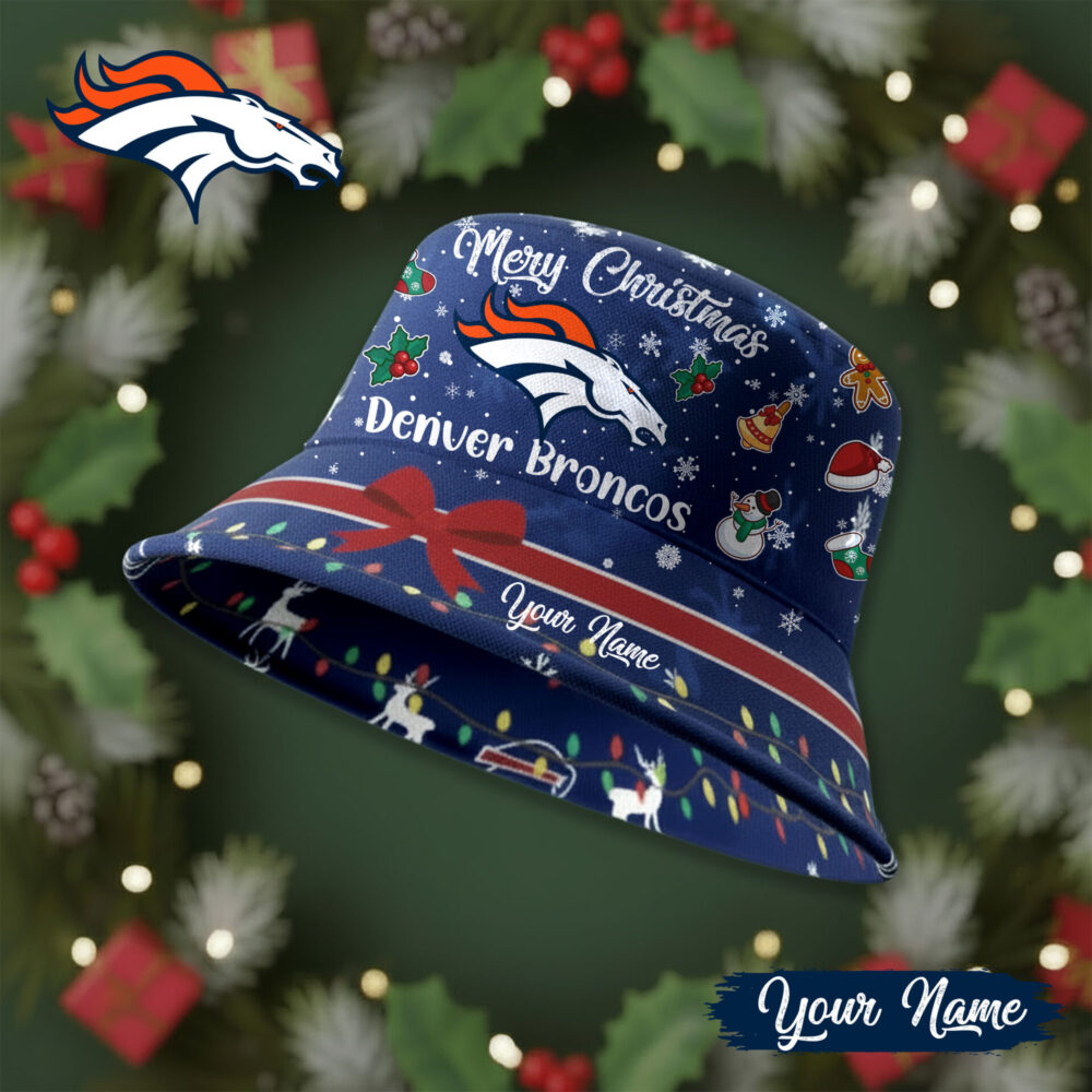 Denver Broncos | Premium NFL Merry Christmas Bucket Hat TD