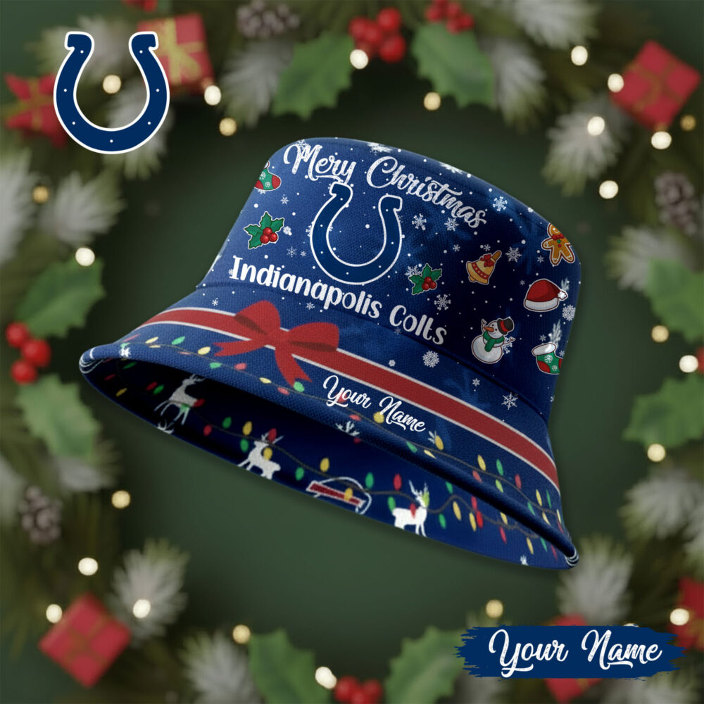 Indianapolis Colts | Premium NFL Merry Christmas Bucket Hat TD