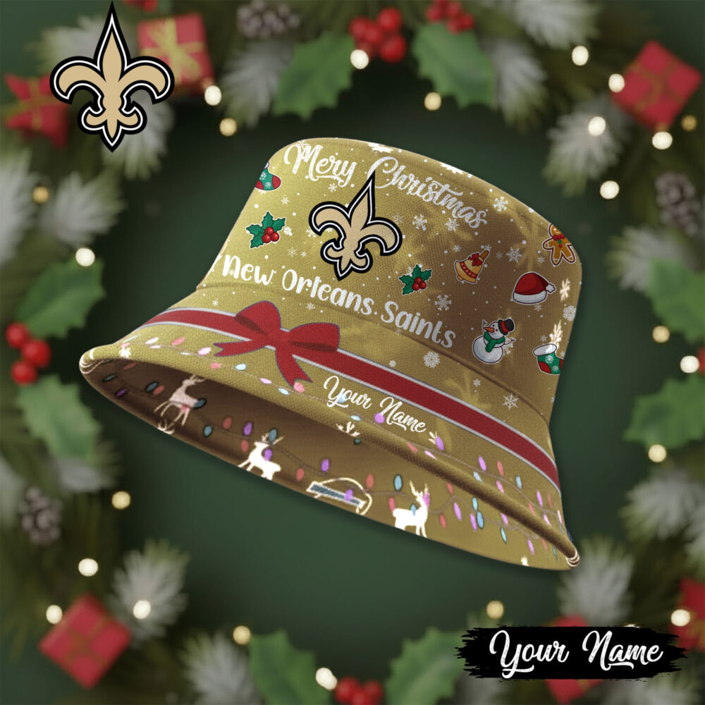 New Orleans Saints | Premium NFL Merry Christmas Bucket Hat TD