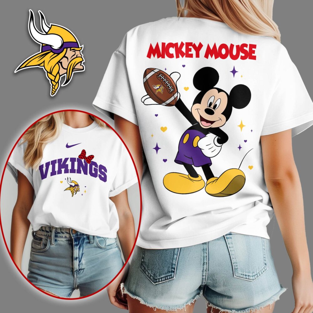Minnesota Vikings | Premium NFL Mickey Mouse Fan 3D Shirt NY