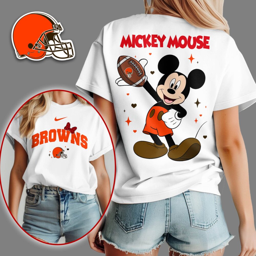 Cleveland Browns | Premium NFL Mickey Mouse Fan 3D Shirt NY