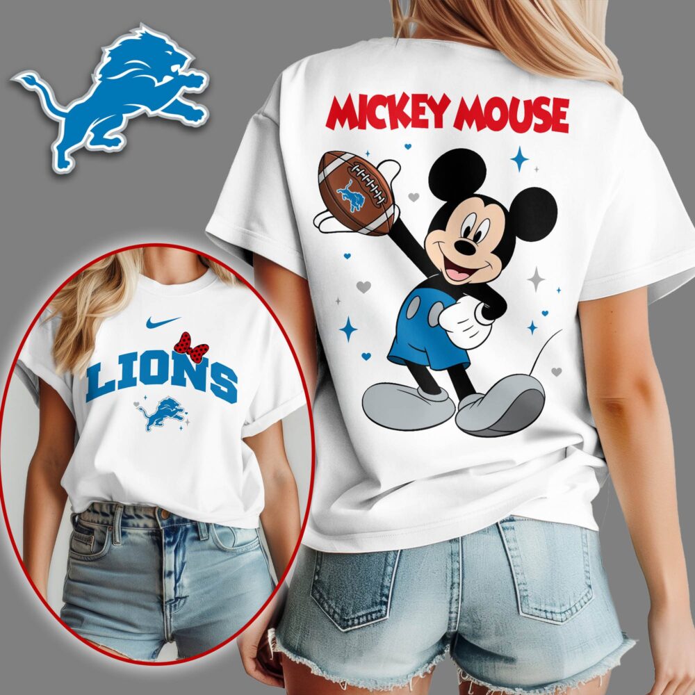 Detroit Lions | Premium NFL Mickey Mouse Fan 3D Shirt NY