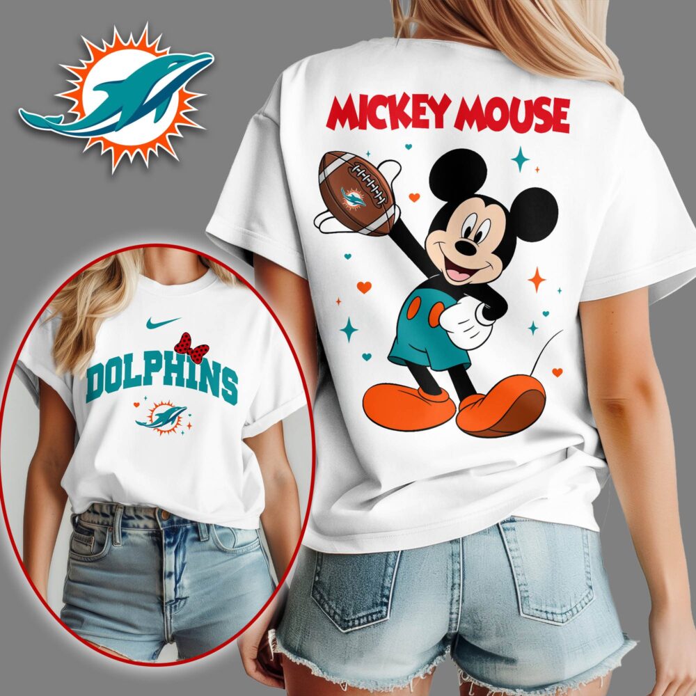 Miami Dolphins | Premium NFL Mickey Mouse Fan 3D Shirt NY