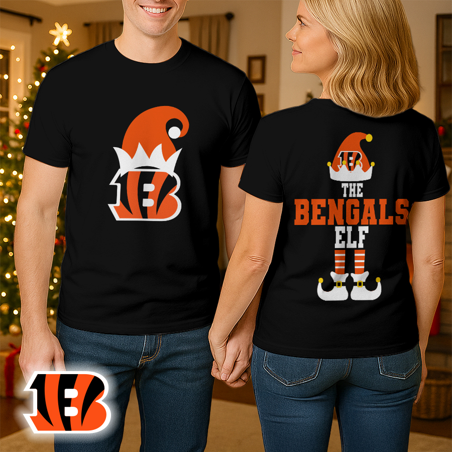 Cincinnati Bengals | Premium NFL and Elf Fan Shirt HI - Black