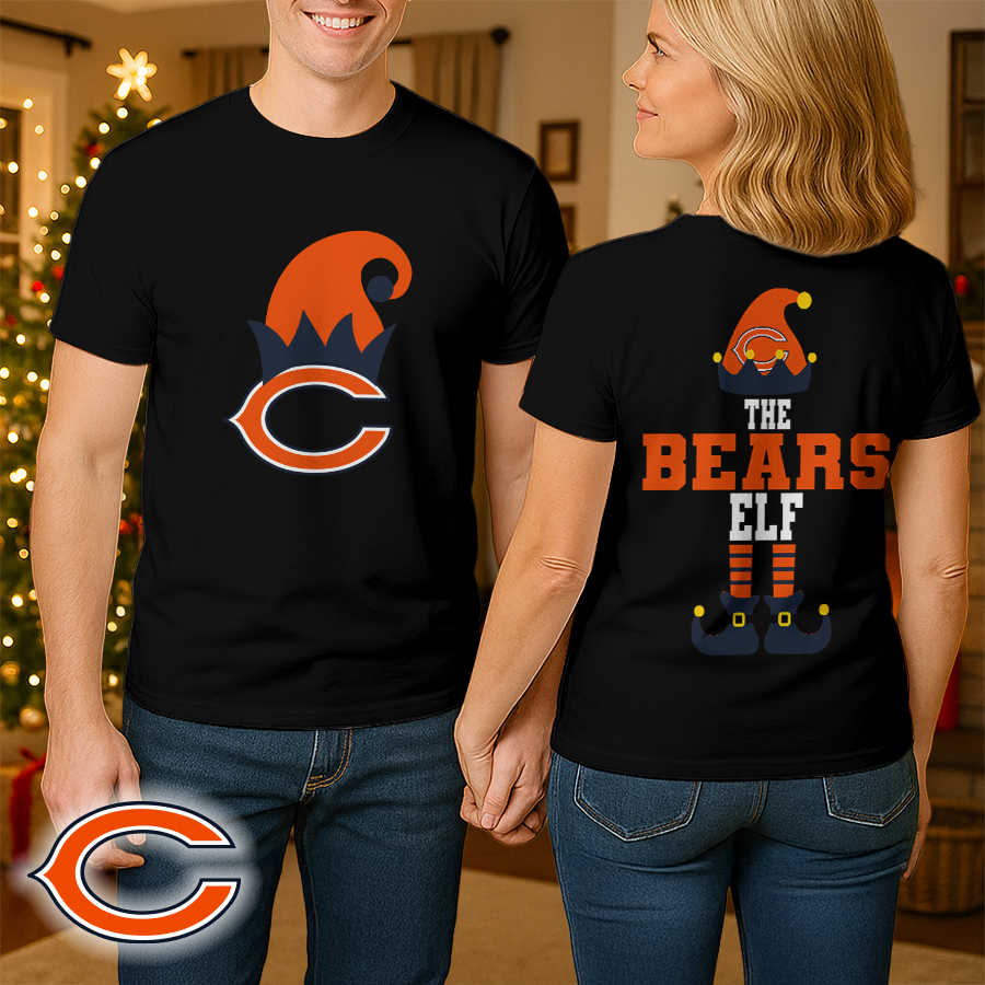 Chicago Bears | Premium NFL and Elf Fan Shirt HI - Black