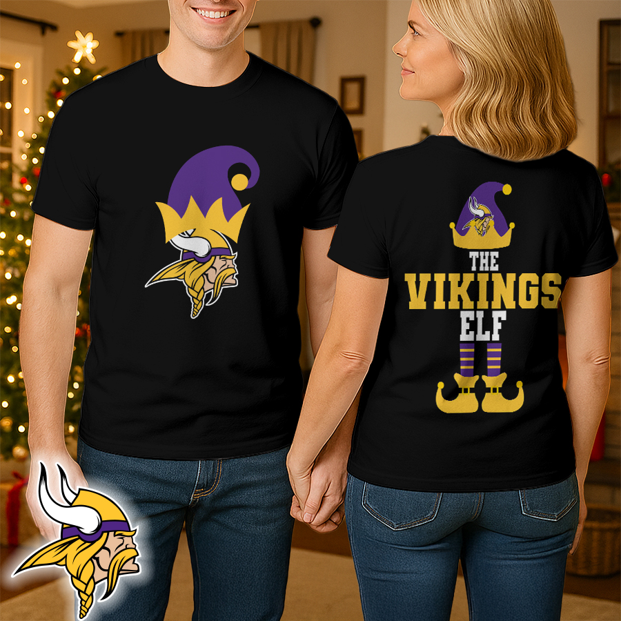 Minnesota Vikings | Premium NFL and Elf Fan Shirt HI - Black