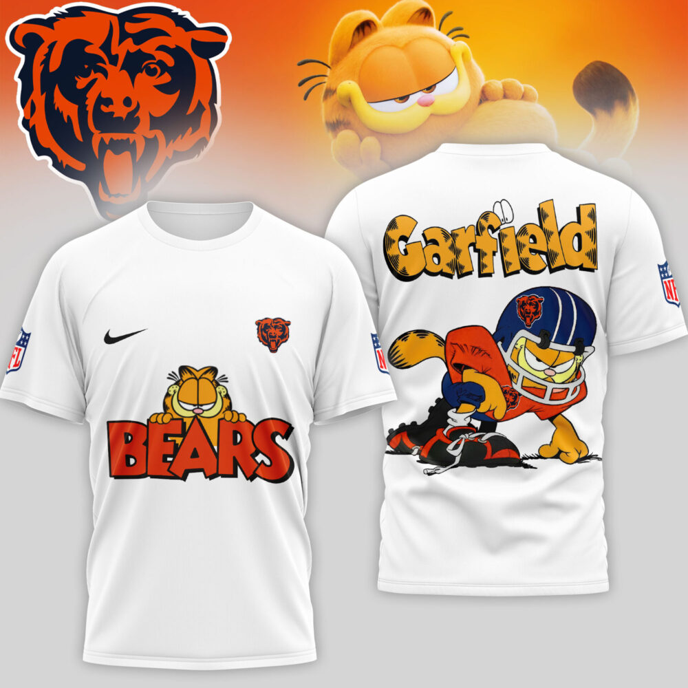 Chicago Bears | Premium NFL Garfield Cat 3D Shirt TD