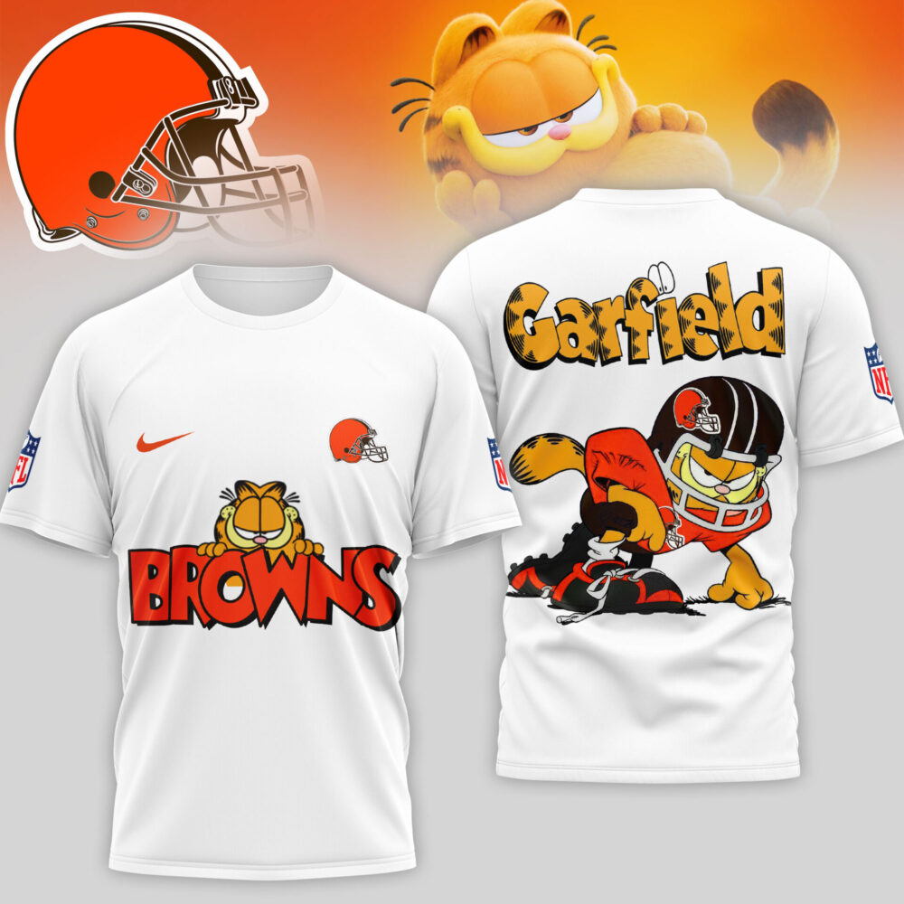 Cleveland Browns | Premium NFL Garfield Cat 3D Shirt TD