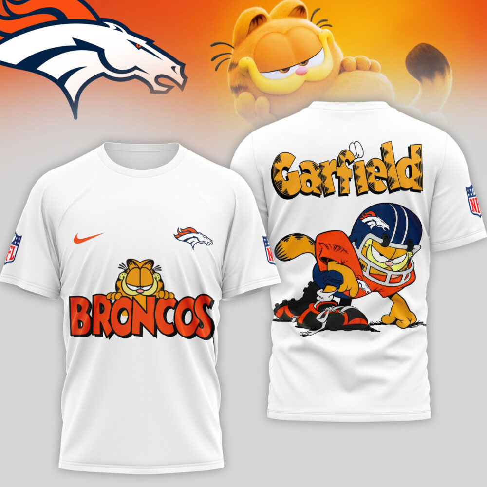 Denver Broncos | Premium NFL Garfield Cat 3D Shirt TD