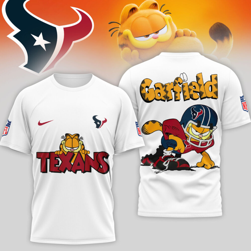 Houston Texans | Premium NFL Garfield Cat 3D Shirt TD
