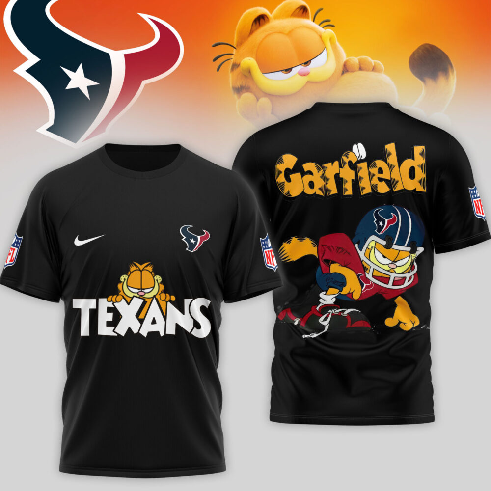 Houston Texans | Premium NFL Garfield Cat 3D Shirt TD