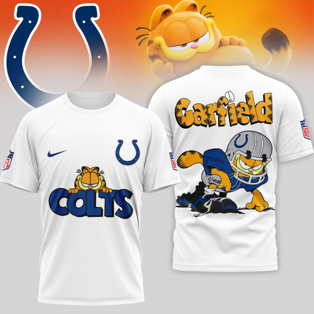 Indianapolis Colts | Premium NFL Garfield Cat 3D Shirt TD