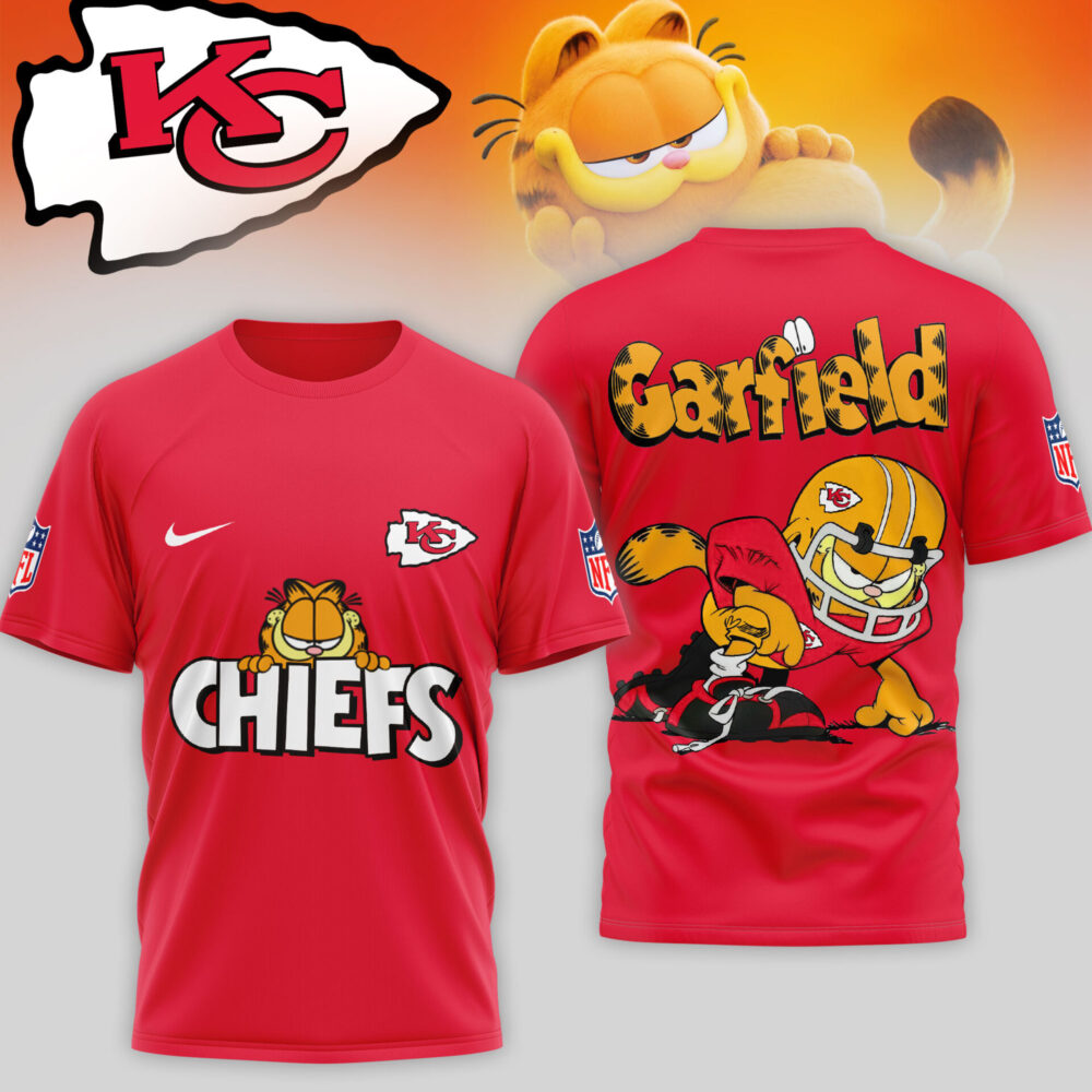 Kansas City Chiefs | Premium NFL Garfield Cat 3D Shirt TD