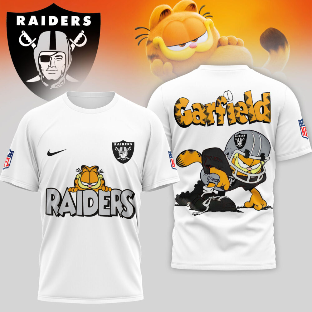 Las Vegas Raiders | Premium NFL Garfield Cat 3D Shirt TD