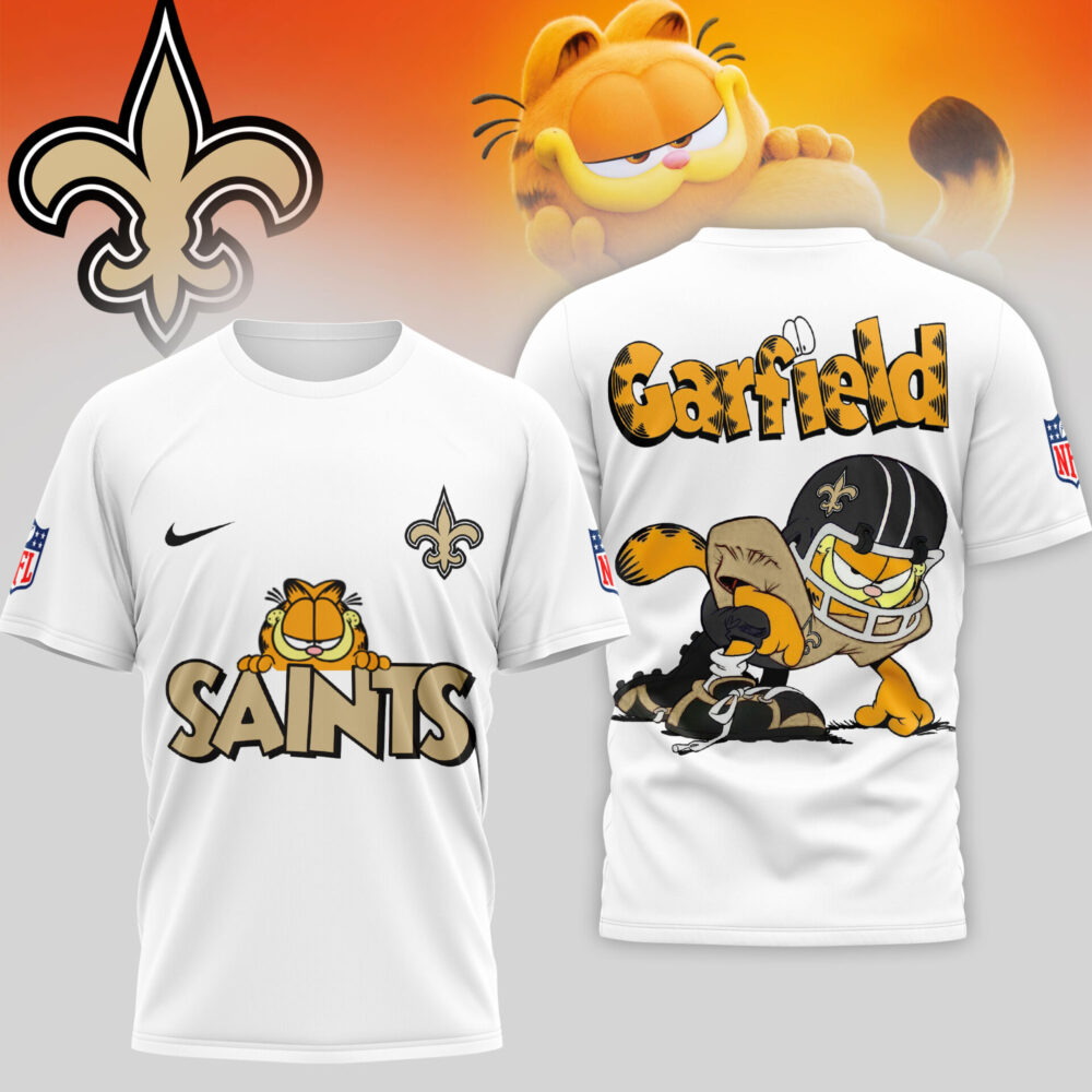 New Orleans Saints | Premium NFL Garfield Cat 3D Shirt TD