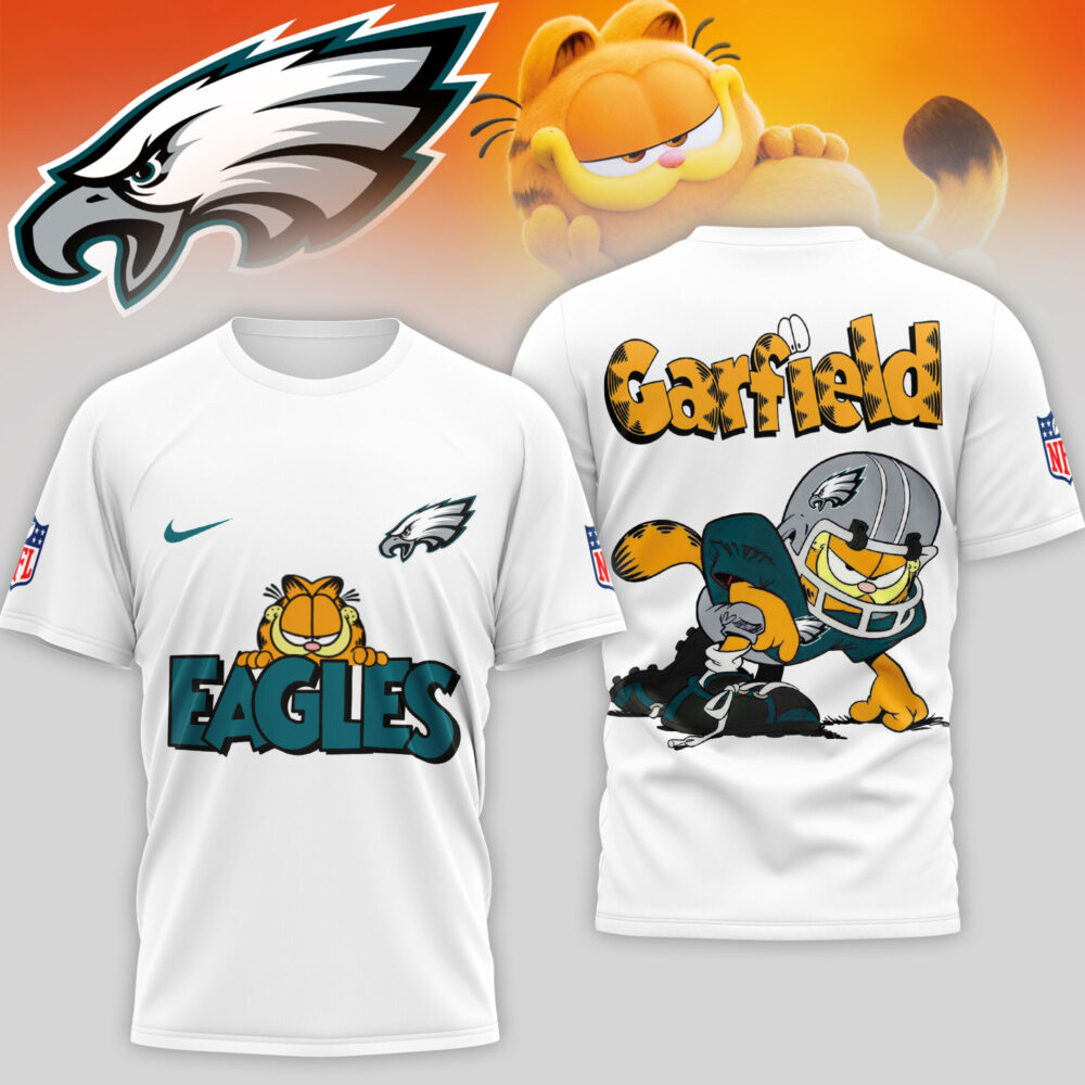 Philadelphia Eagles | Premium NFL Garfield Cat 3D Shirt TD