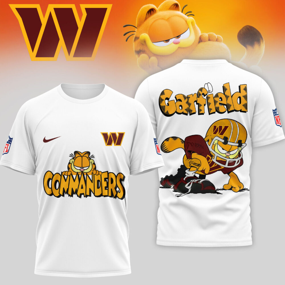 Washington Commanders | Premium NFL Garfield Cat 3D Shirt TD
