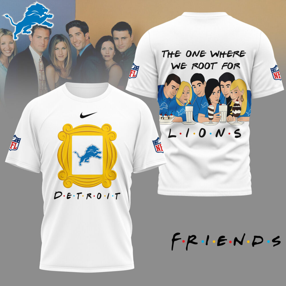Detroit Lions | Premium NFL and F.R.I.E.N.D.S Fan 3D Shirt HI