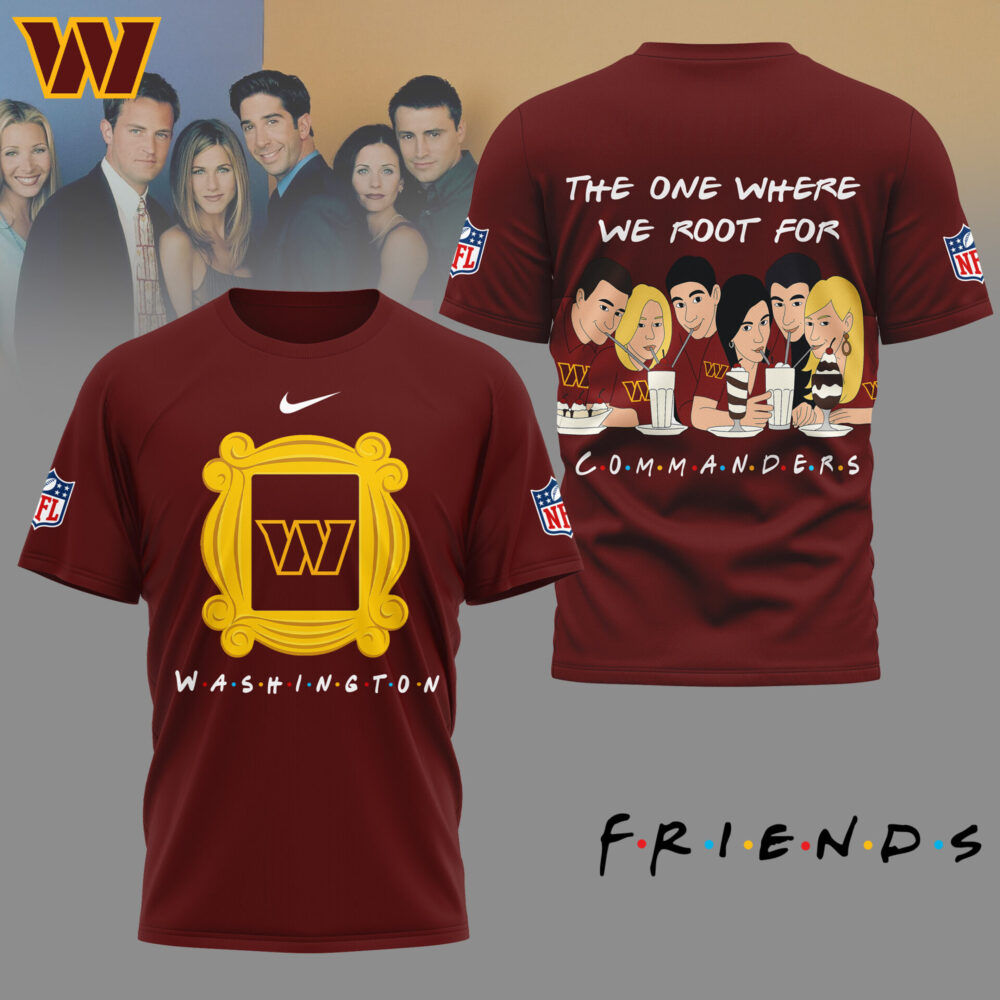 Washington Commanders | Premium NFL and F.R.I.E.N.D.S Fan 3D Shirt HI - Red
