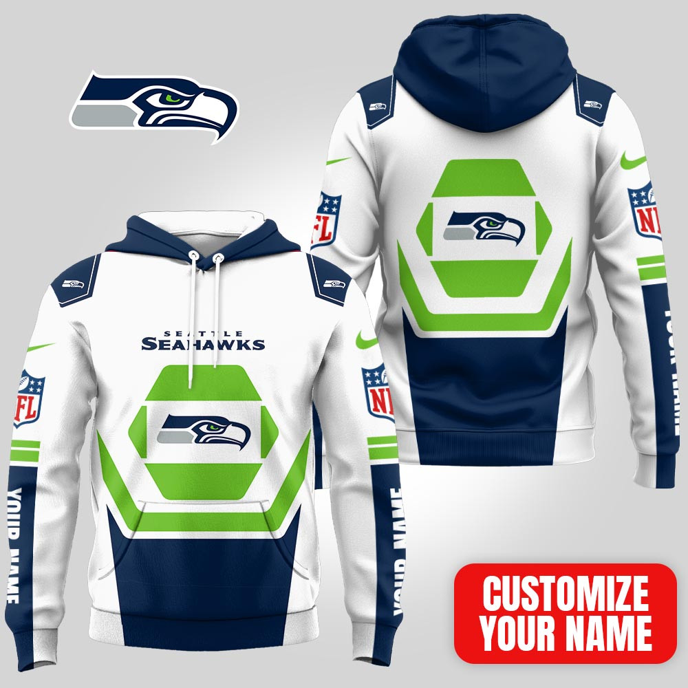 Seattle Seahawks | Premium NFL Customizable Fan Hoodie MM - 4XL