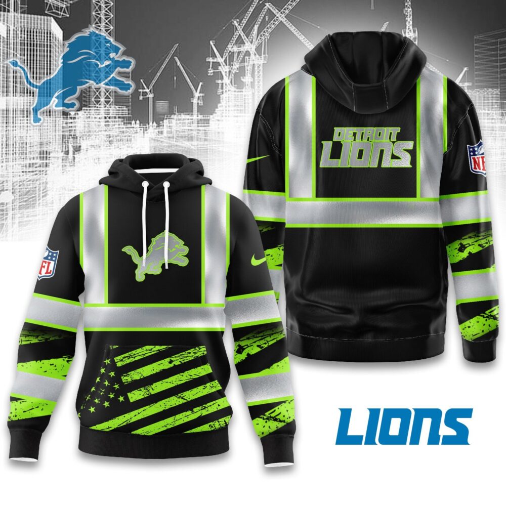 Detroit Lions | Premium NFL Safety Hi-Vis Hoodie MM