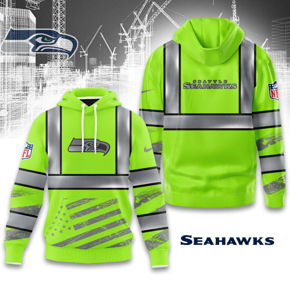 Seattle Seahawks | Premium NFL Safety Hi-Vis Hoodie MM - M, Green