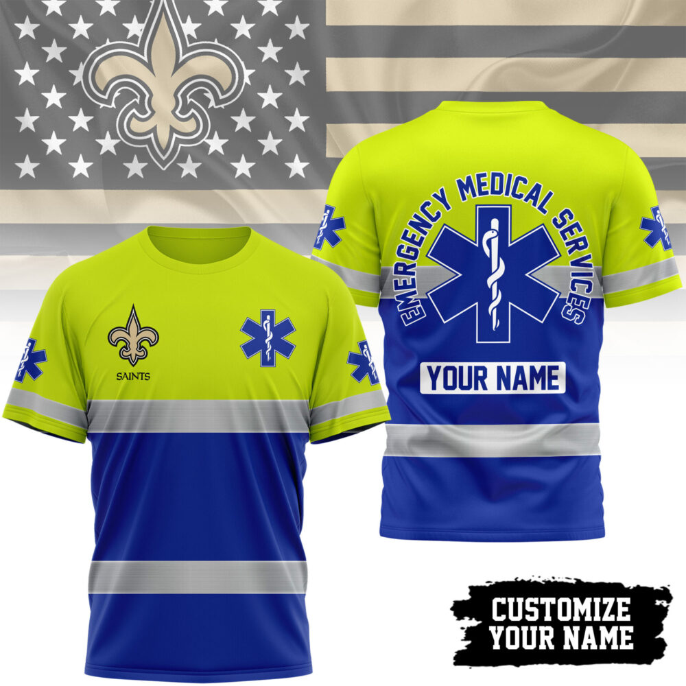 New Orleans Saints | Premium NFL Emergency Medical Services 3D Shirt TD
