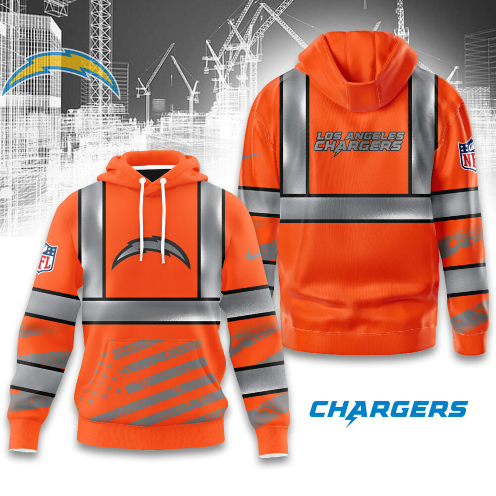 Los Angeles Chargers | Premium NFL Safety Hi-Vis Hoodie MM - 3Xl, Orange