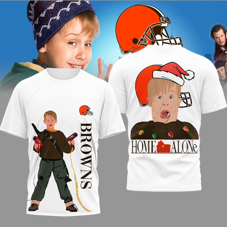 Cleveland Browns | Premium NFL and Home Alone Fan 3D Shirt HI
